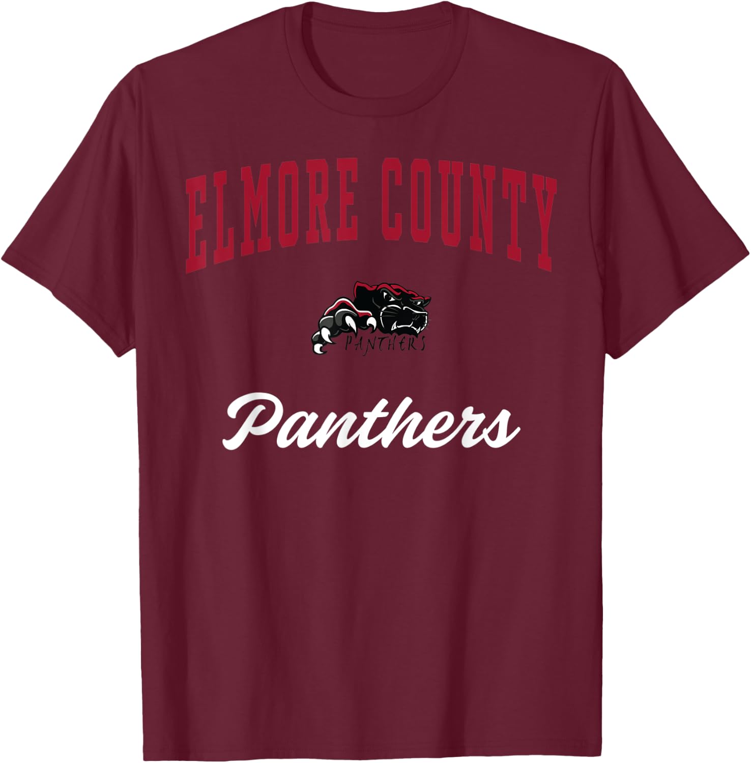 Elmore County High School Panthers C3 T-Shirt - T-Shirt | Maroon