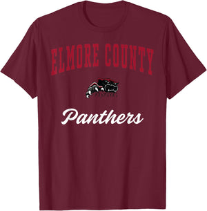 Elmore County High School Panthers C3 T-Shirt - T-Shirt | Maroon