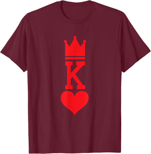 King of Hearts Playing Card Halloween Costume T-Shirt - T-Shirt | Maroon