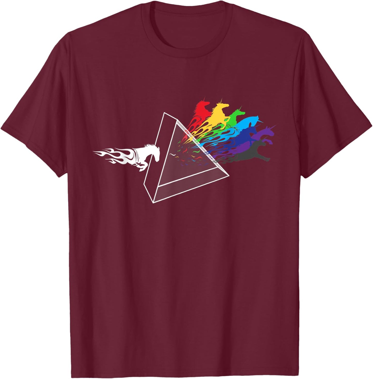 Horse Lover Prism Horseshow Rodeo T-Shirt - T-Shirt | Maroon