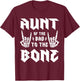 Aunt Of The Bad Two the Bone Birthday 2 Years Old Birthday T-Shirt - T-Shirt | Maroon