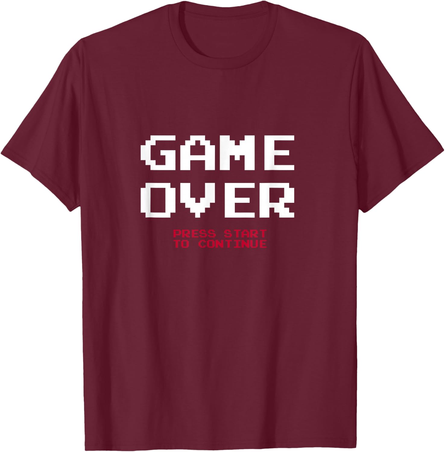 Gamer GAME OVER T-Shirt - T-Shirt | Maroon