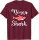 Nonna Shark Funny Italian Grandma Novelty Shirt T-Shirt - T-Shirt | Maroon