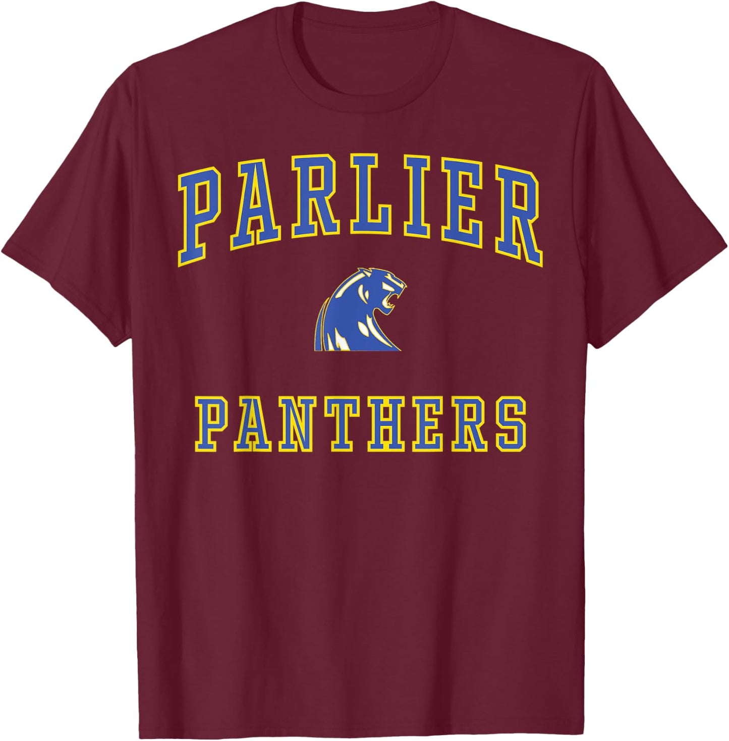 Parlier High School Panthers C1 T-Shirt - T-Shirt | Maroon