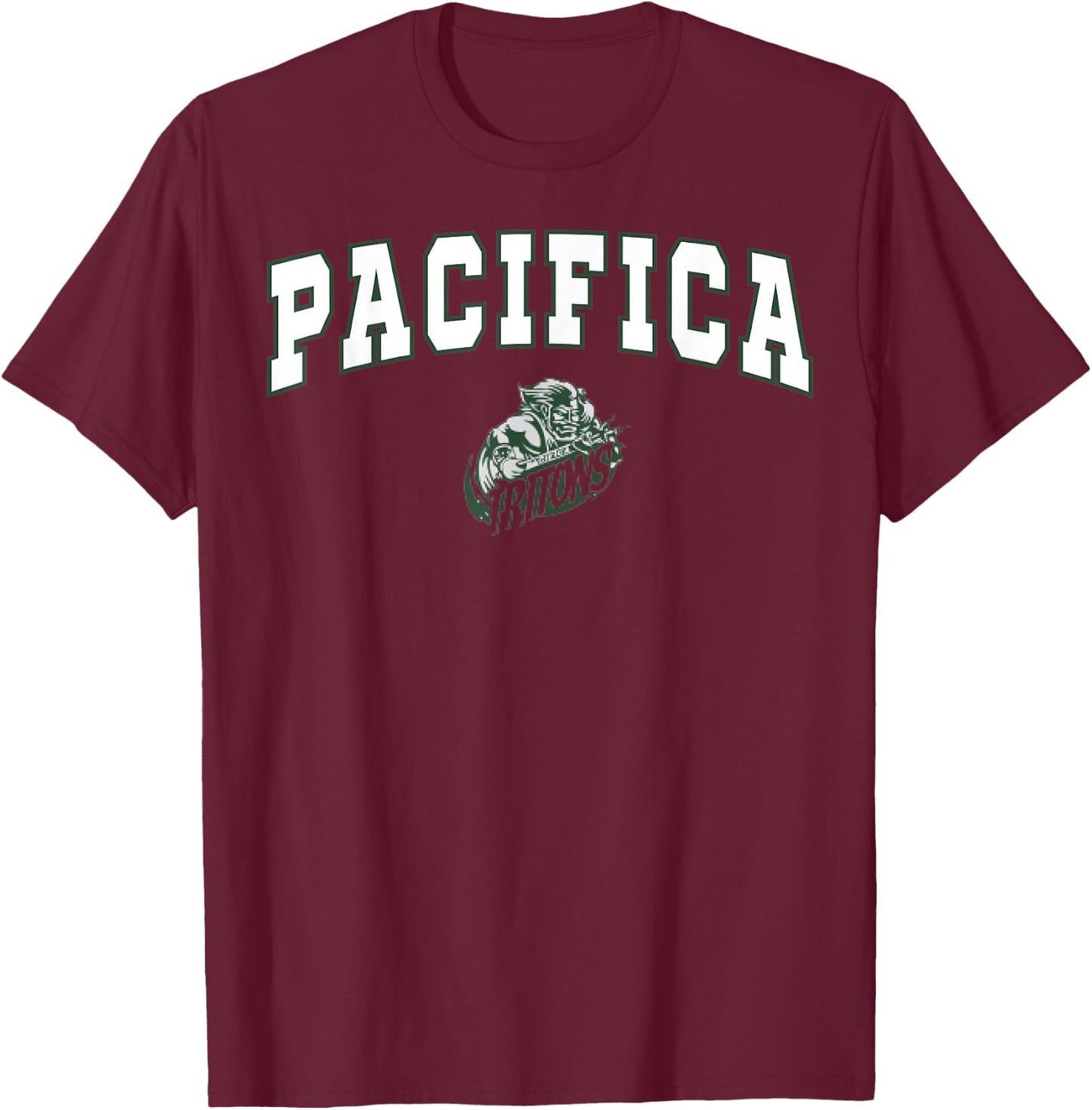 Pacifica High School Tritons C2 T-Shirt - T-Shirt | Maroon