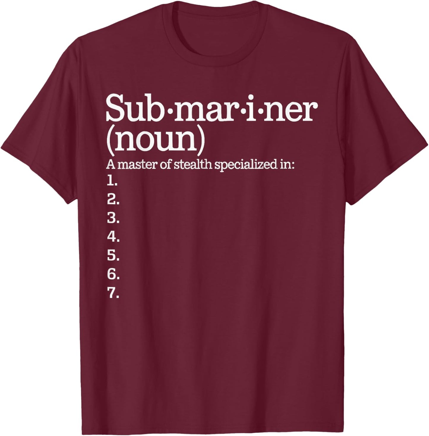 Submarine Lover Ocean Nautical Submariner Underwater T-Shirt - T-Shirt | Maroon