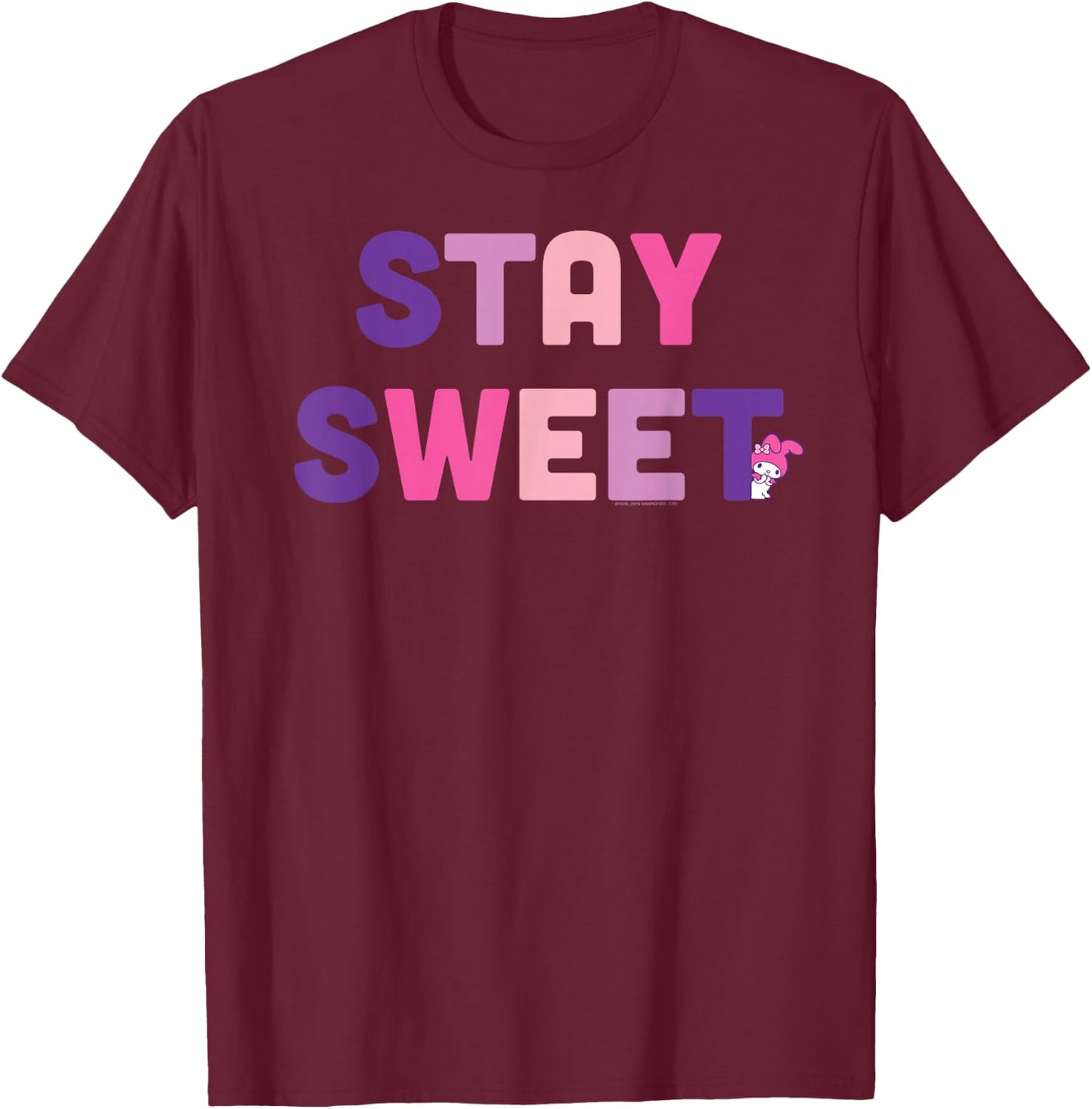 My Melody Stay Sweet T-Shirt - T-Shirt | Maroon