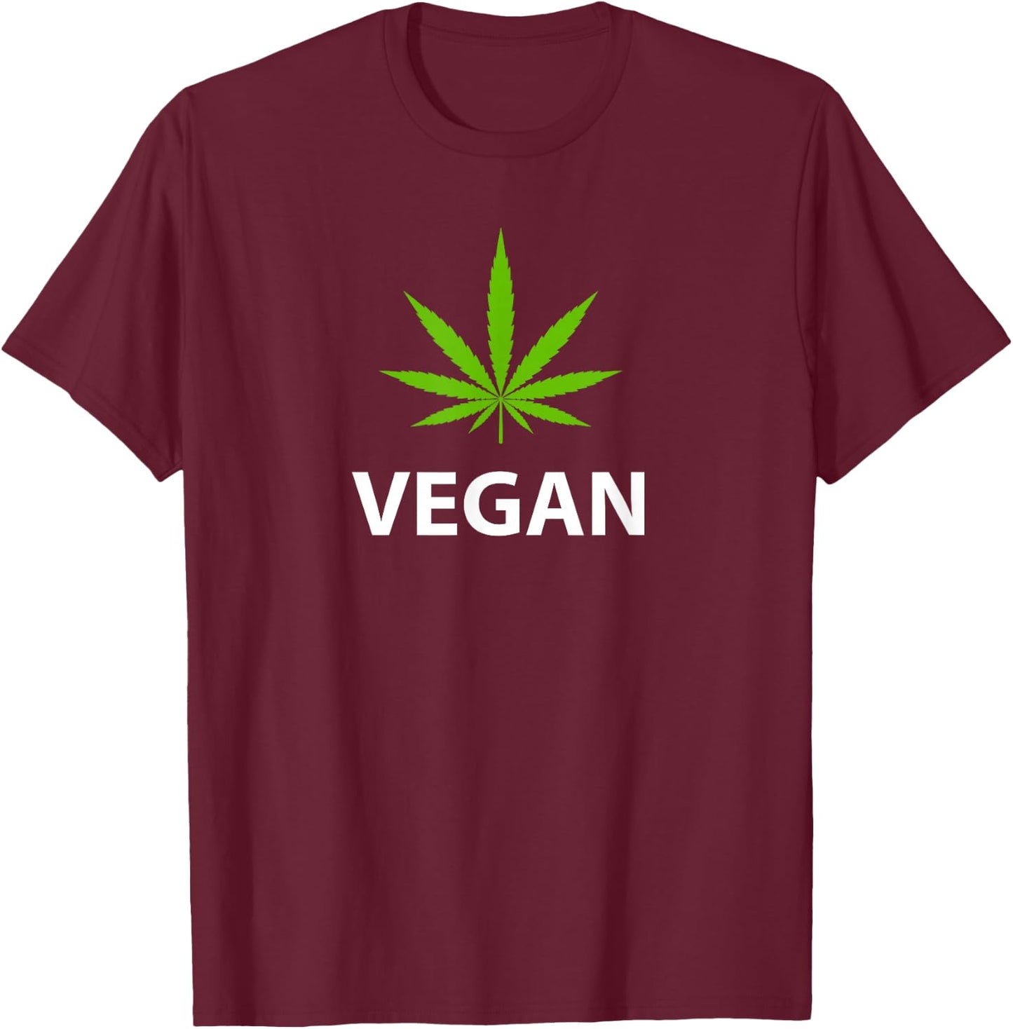 Marijuana Plant Leaf Pro Weed Vegan T-Shirt - T-Shirt | Maroon