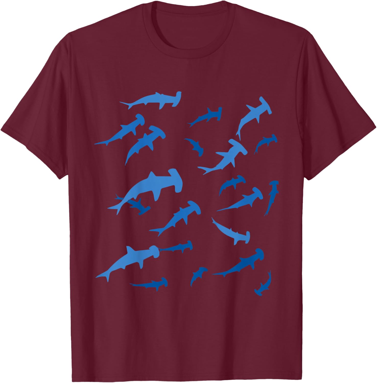 Kids Hammerhead Shark T-Shirt - T-Shirt | Maroon