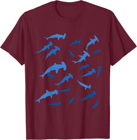 Kids Hammerhead Shark T-Shirt - T-Shirt | Maroon