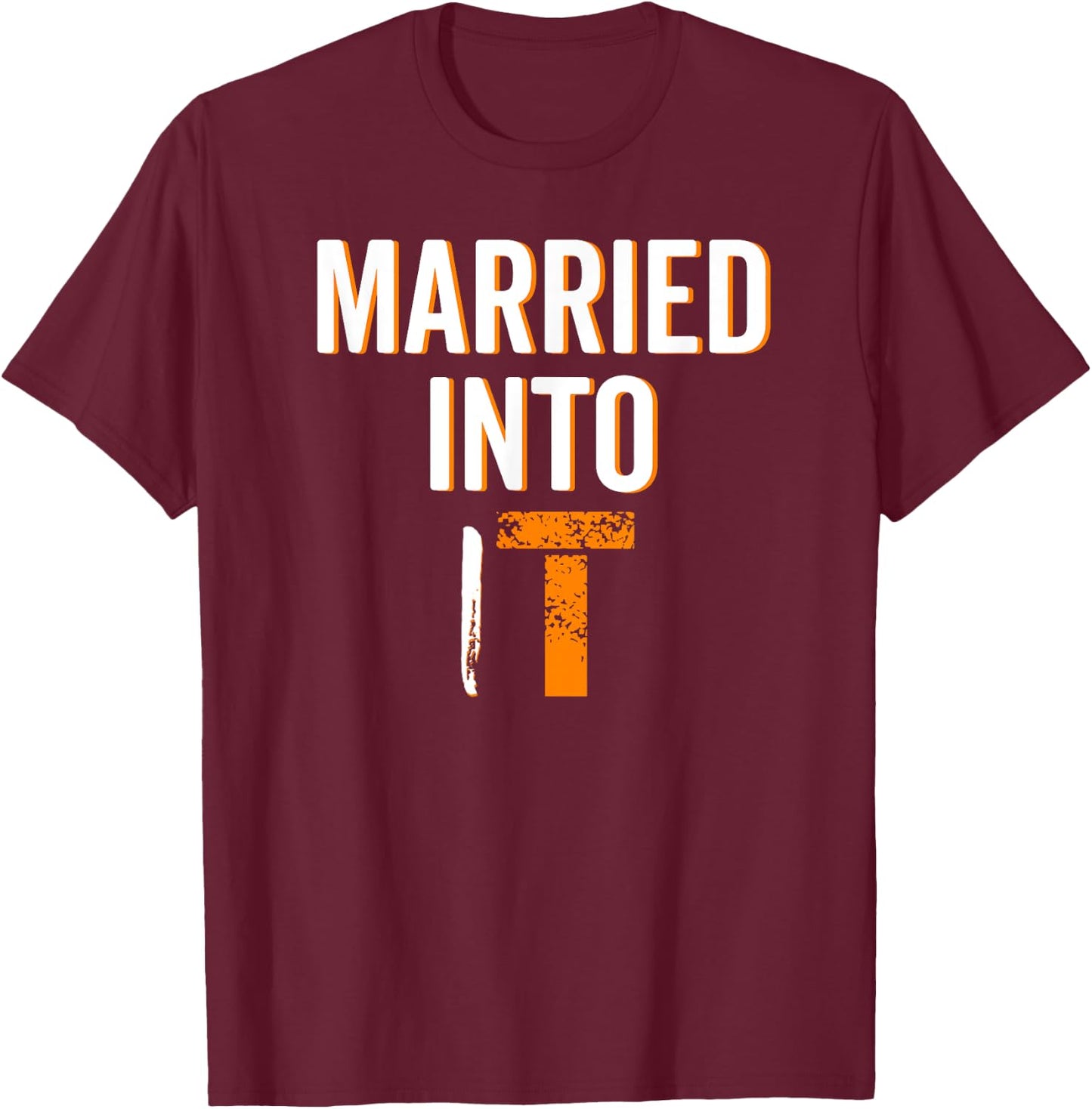 Married Into It Tennessee Sports Fan Wife Dont Blame Me Gift T-Shirt - T-Shirt | Maroon