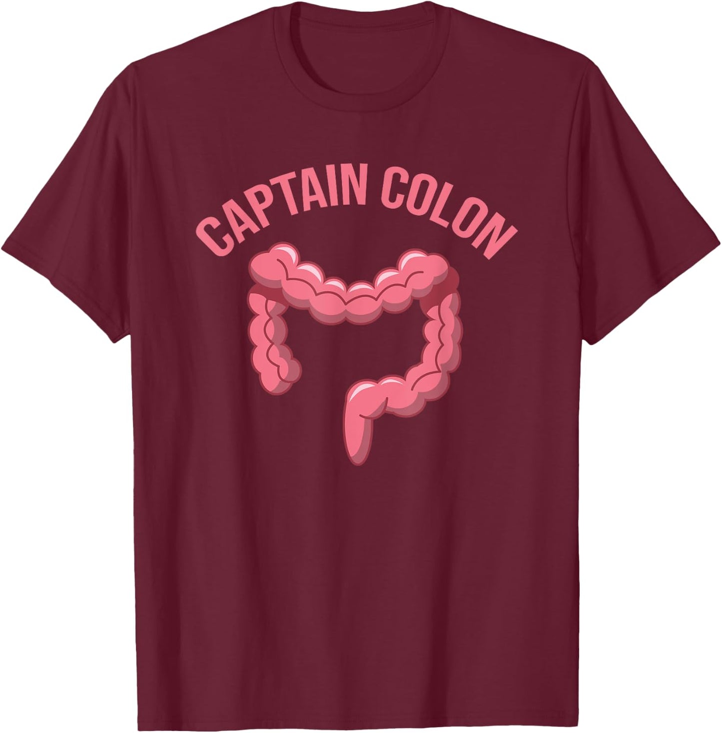 Captain Colon Funny Diverticulitis Awareness Gift T-Shirt - T-Shirt | Maroon