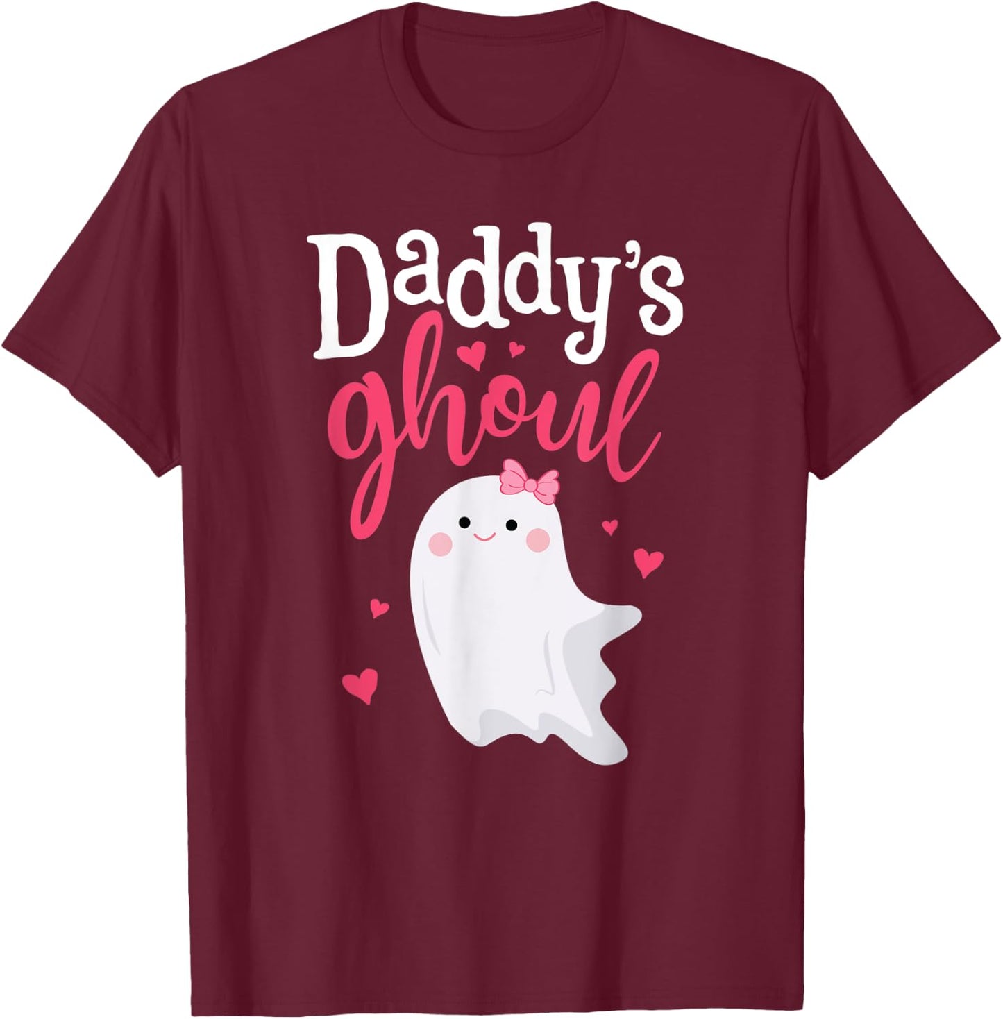 Cute Daddy's Girl Daughter Halloween Ghost Ghoul Costume T-Shirt - T-Shirt | Maroon