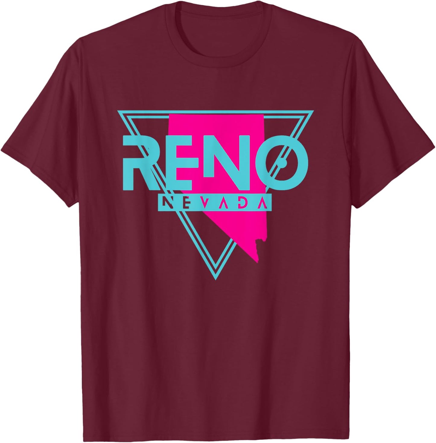 Reno Nevada T Shirt Triangle NV Souvenirs T-Shirt - T-Shirt | Maroon