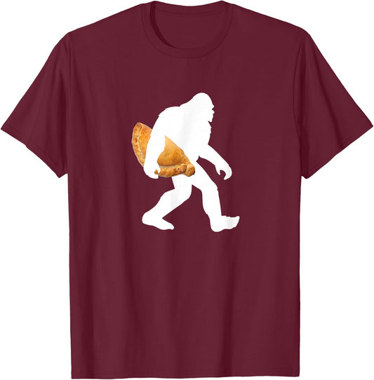 Yooper & 906 Supply Bigfoot Huge Pasty funny Sasquatch UP Michigan T-Shirt - T-Shirt | Maroon