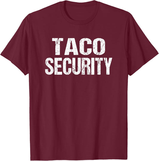 Funny Taco Security Lazy Halloween Costume T-Shirt - T-Shirt | Maroon