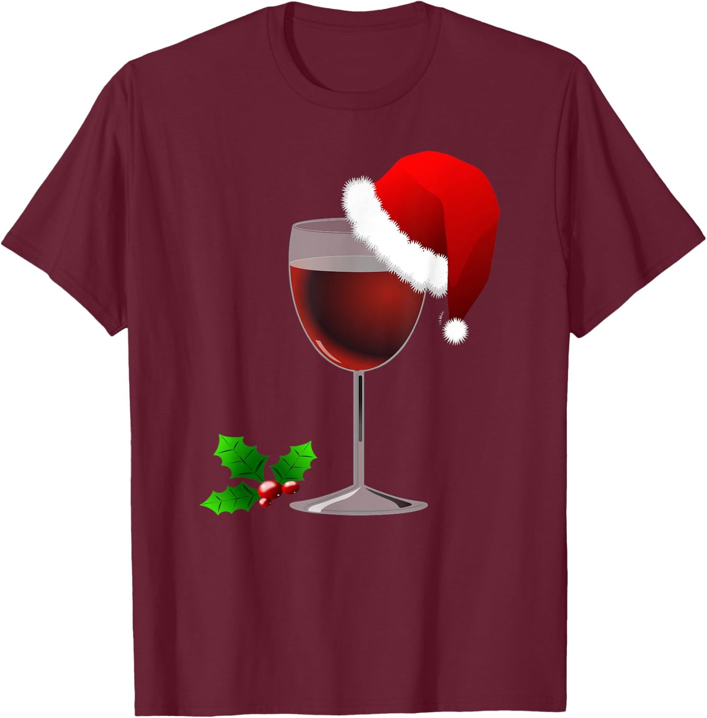Wine Gift Christmas Shirt; Funny Wine Shirt for Parties T-Shirt - T-Shirt | Maroon
