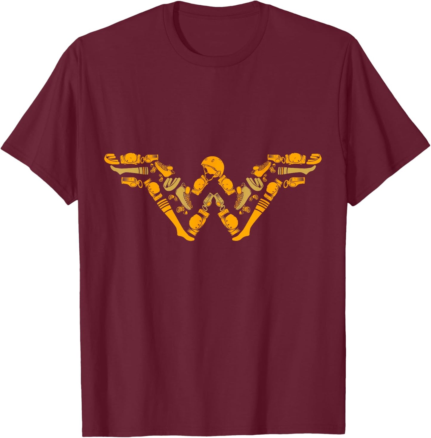 Roller Derby Wonder Hero Medium Navy T-Shirt - T-Shirt | Maroon