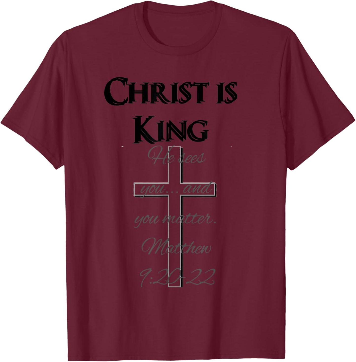 Christ Is King T-Shirt - T-Shirt | Maroon