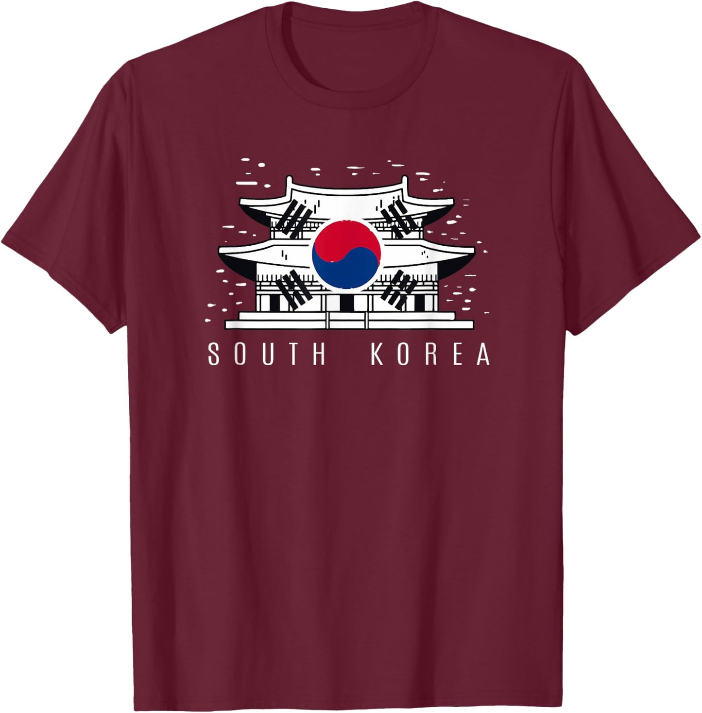 Patriotic South Korea Flag Jersey for Korean T-Shirt - T-Shirt | Maroon