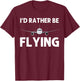 Funny Pilot Design Women Aviation Airplane Pilot T-Shirt - T-Shirt | Maroon