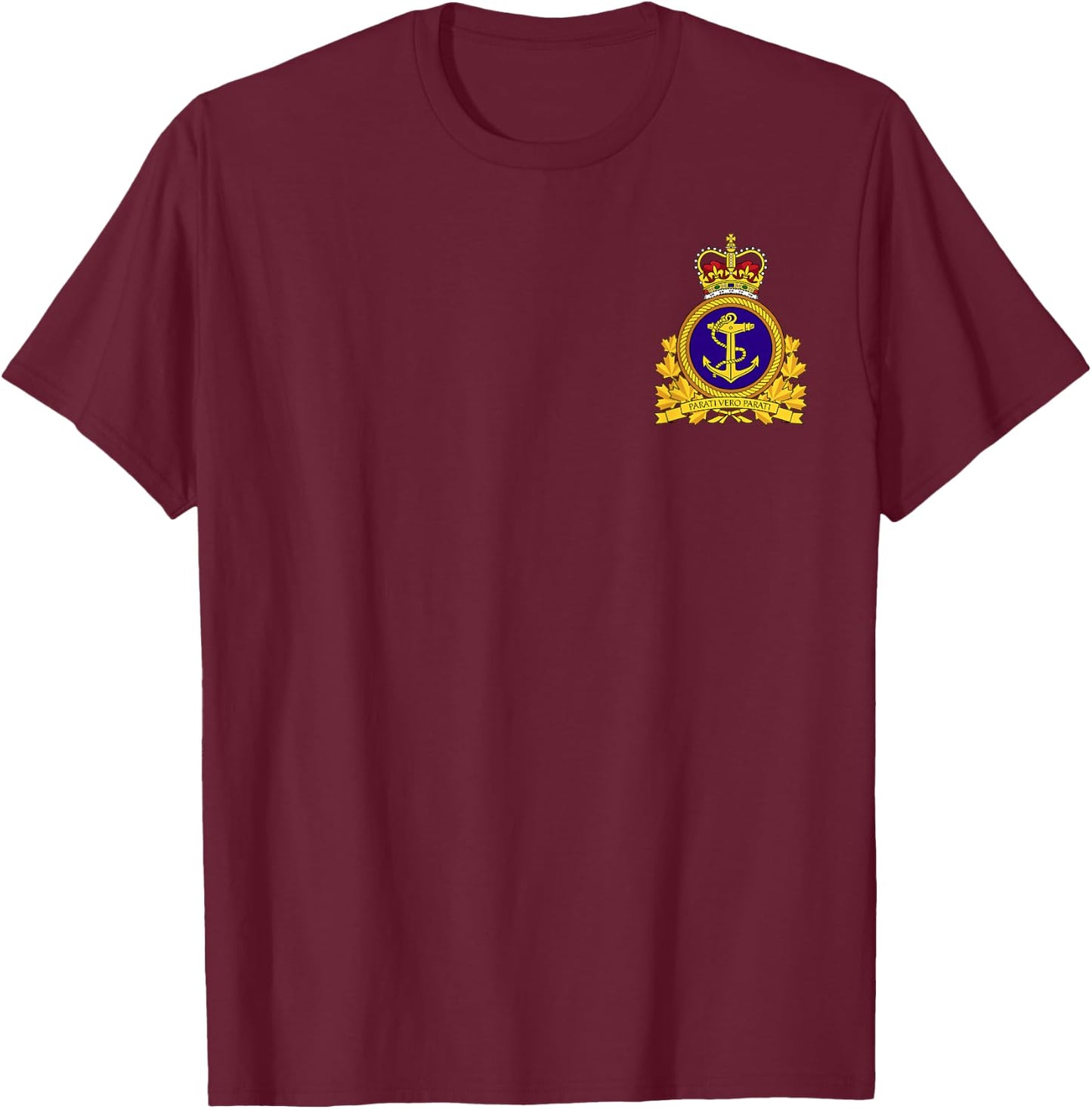 Royal Canadian Navy RCN Military Armed Forces T-Shirt - T-Shirt | Maroon