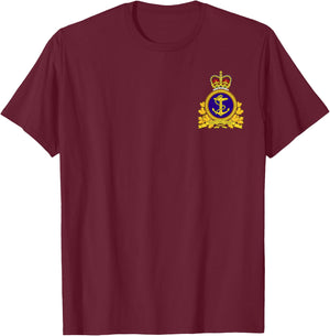 Royal Canadian Navy RCN Military Armed Forces T-Shirt - T-Shirt | Maroon