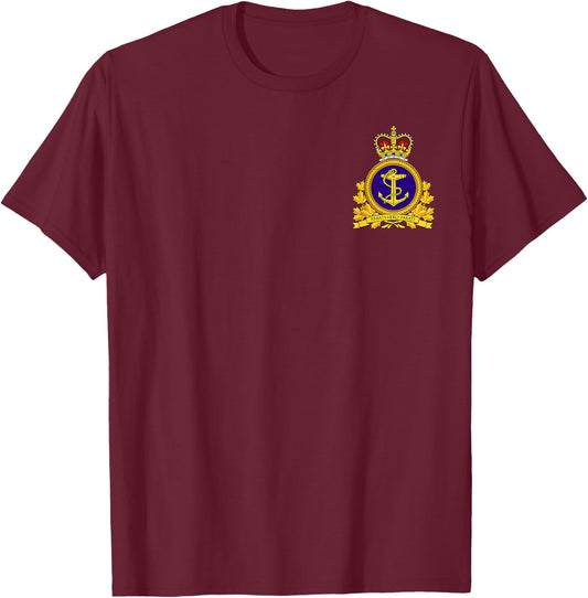 Royal Canadian Navy RCN Military Armed Forces T-Shirt - T-Shirt | Maroon