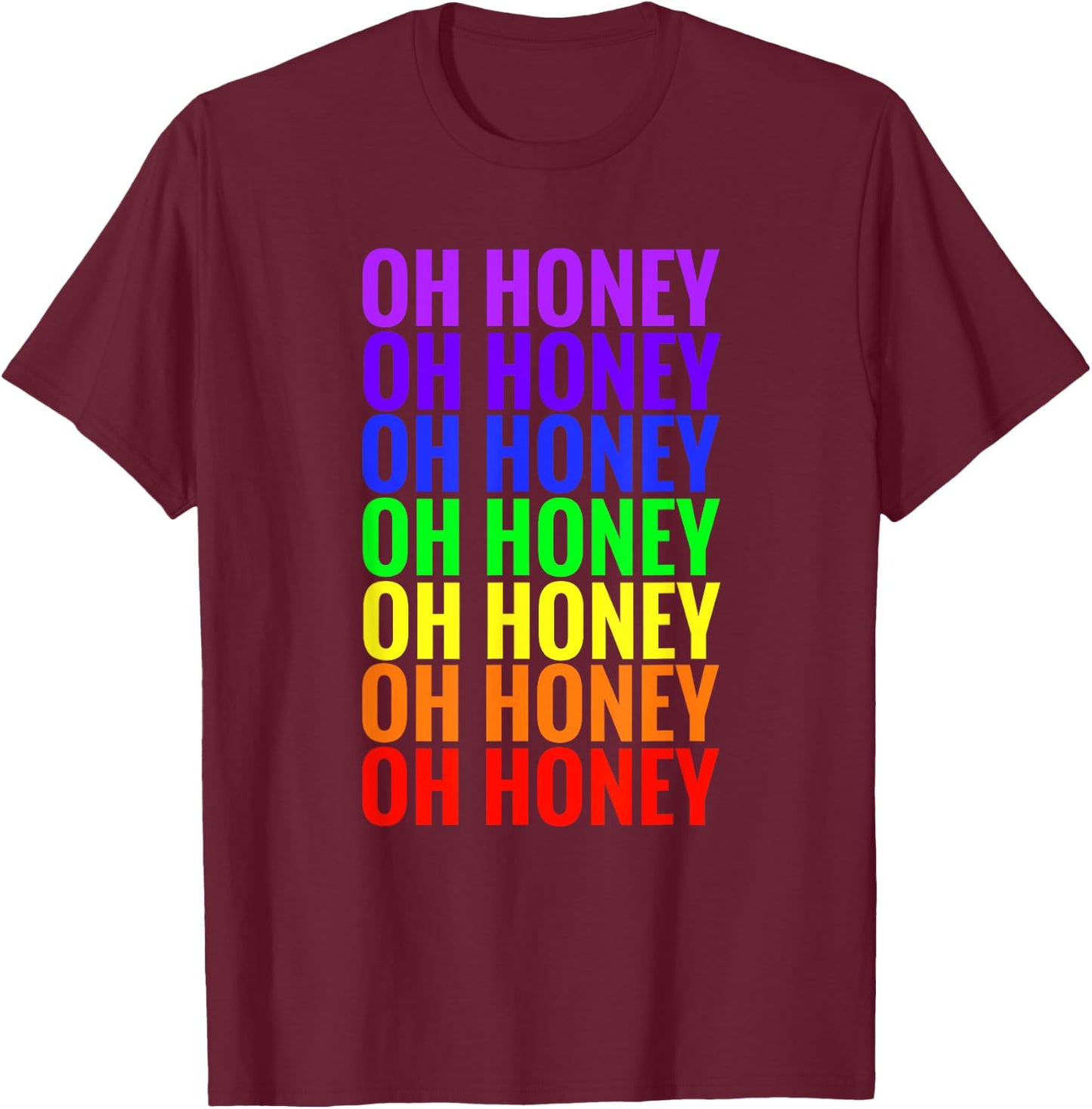 Trixie Oh Honey Rainbow T-Shirt - T-Shirt | Maroon