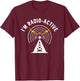 Ham Radio Shirts Apparel I'm Radio-Active With Tower Antenna Funny Black T-Shirt - T-Shirt | Maroon
