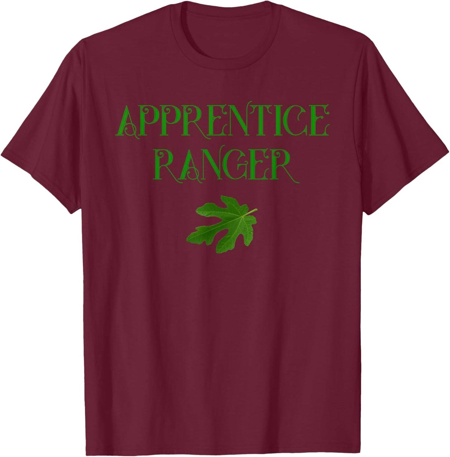 Apprentice Ranger Oak Leaf Book Lover Shirt T-Shirt - T-Shirt | Maroon