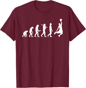 Funny Basketball Evolution - Basketball Player T-Shirt - T-Shirt | Maroon