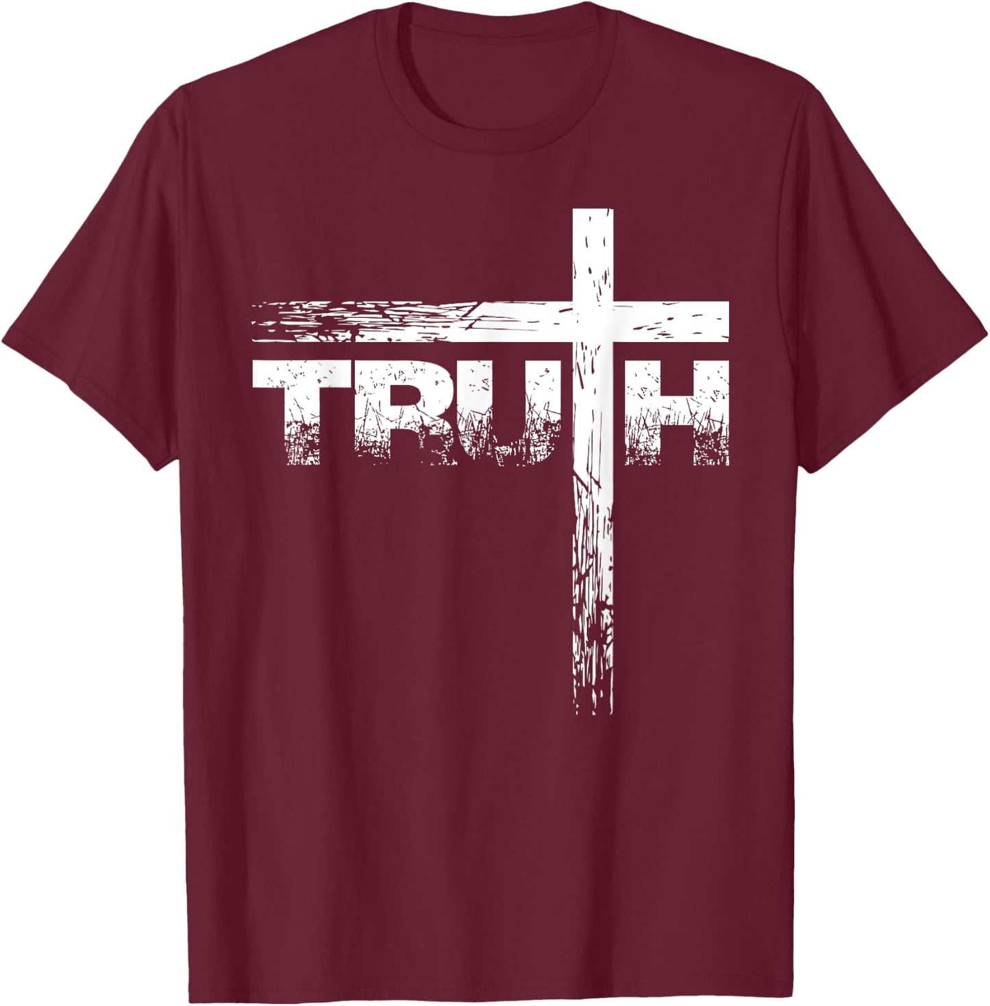 Christian Truth and Cross Christian Cross Shirt T-Shirt - T-Shirt | Maroon