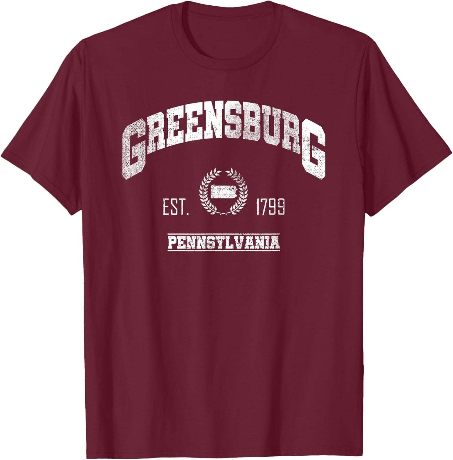 Greensburg PA | Pennsylvania | Vintage Throwback T-Shirt - T-Shirt | Maroon