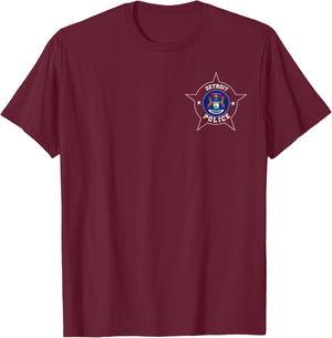 Detroit Police T Shirt - DPD T-Shirt - T-Shirt | Maroon