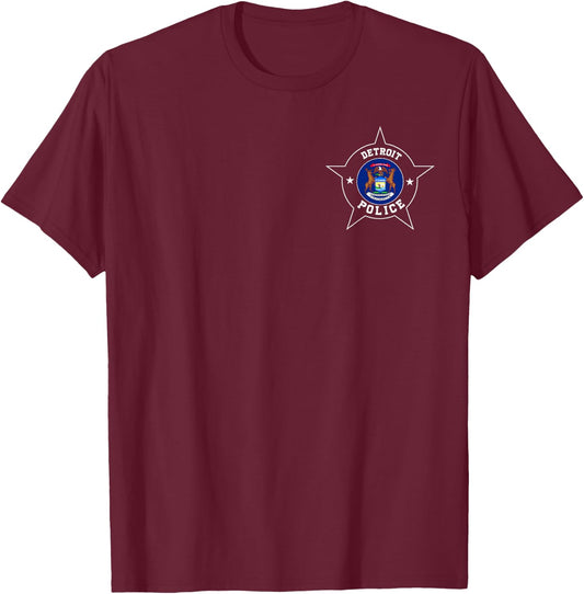 Detroit Police T Shirt - DPD T-Shirt - T-Shirt | Maroon