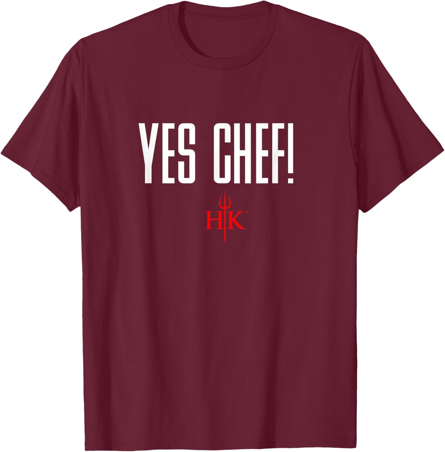 Official Hell's Kitchen Yes Chef! T-Shirt - T-Shirt | Maroon