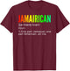 Funny Jamaican American T Shirt - Jamairican T-Shirt - T-Shirt | Maroon