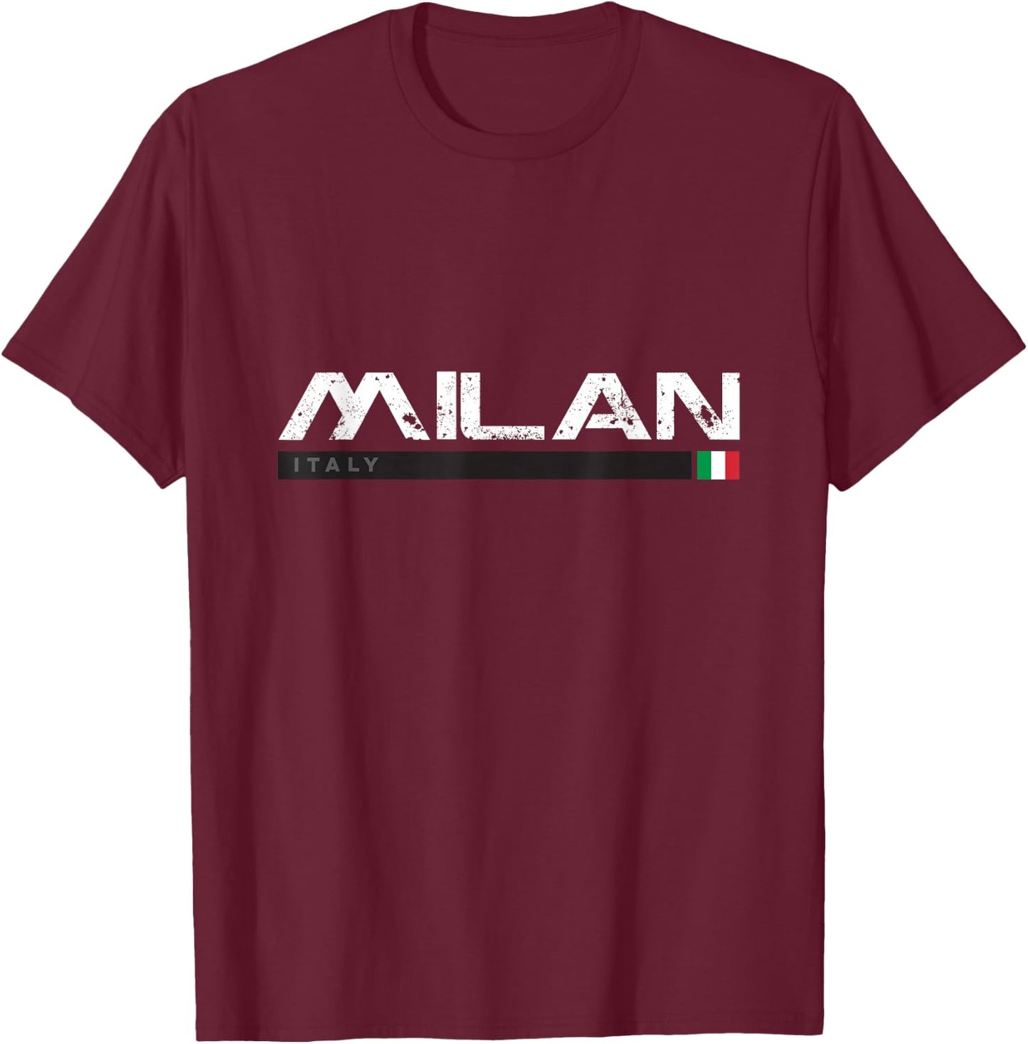 Milan Italy Retro Vintage T-Shirt - T-Shirt | Maroon