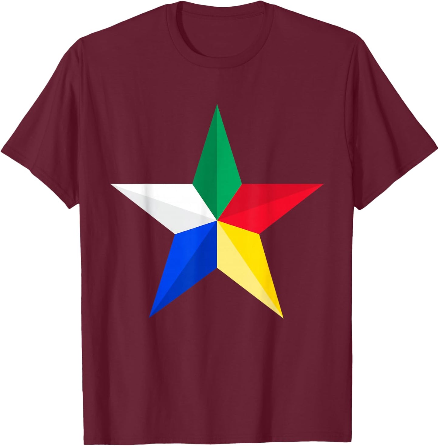 Druze star,Druze flag,Druze symbol,As Suwayda,Syria,Lebanon. T-Shirt - T-Shirt | Maroon