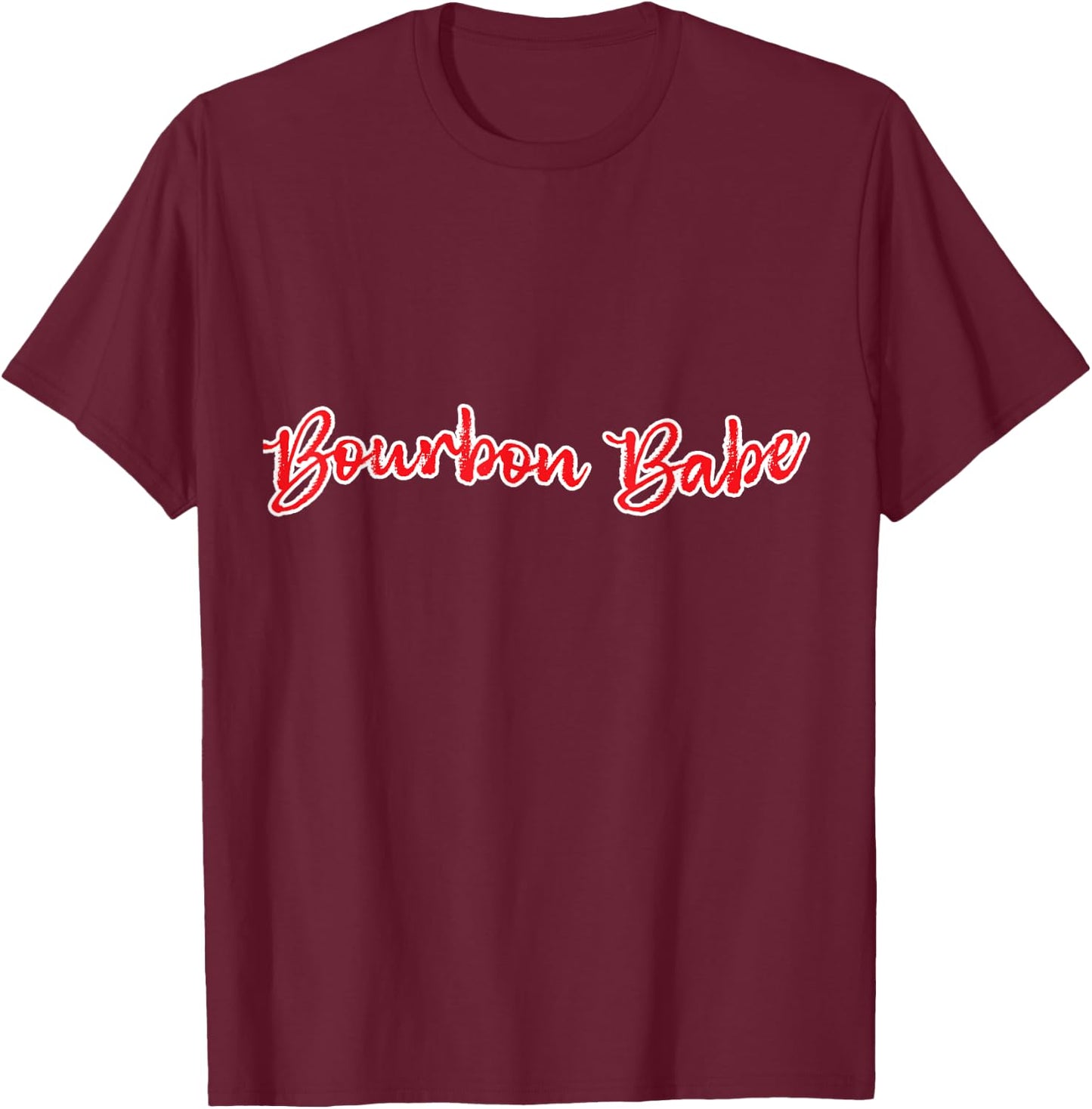 Bourbon Babe Kentucky Whiskey Graphic Country Fan T-Shirt - T-Shirt | Maroon