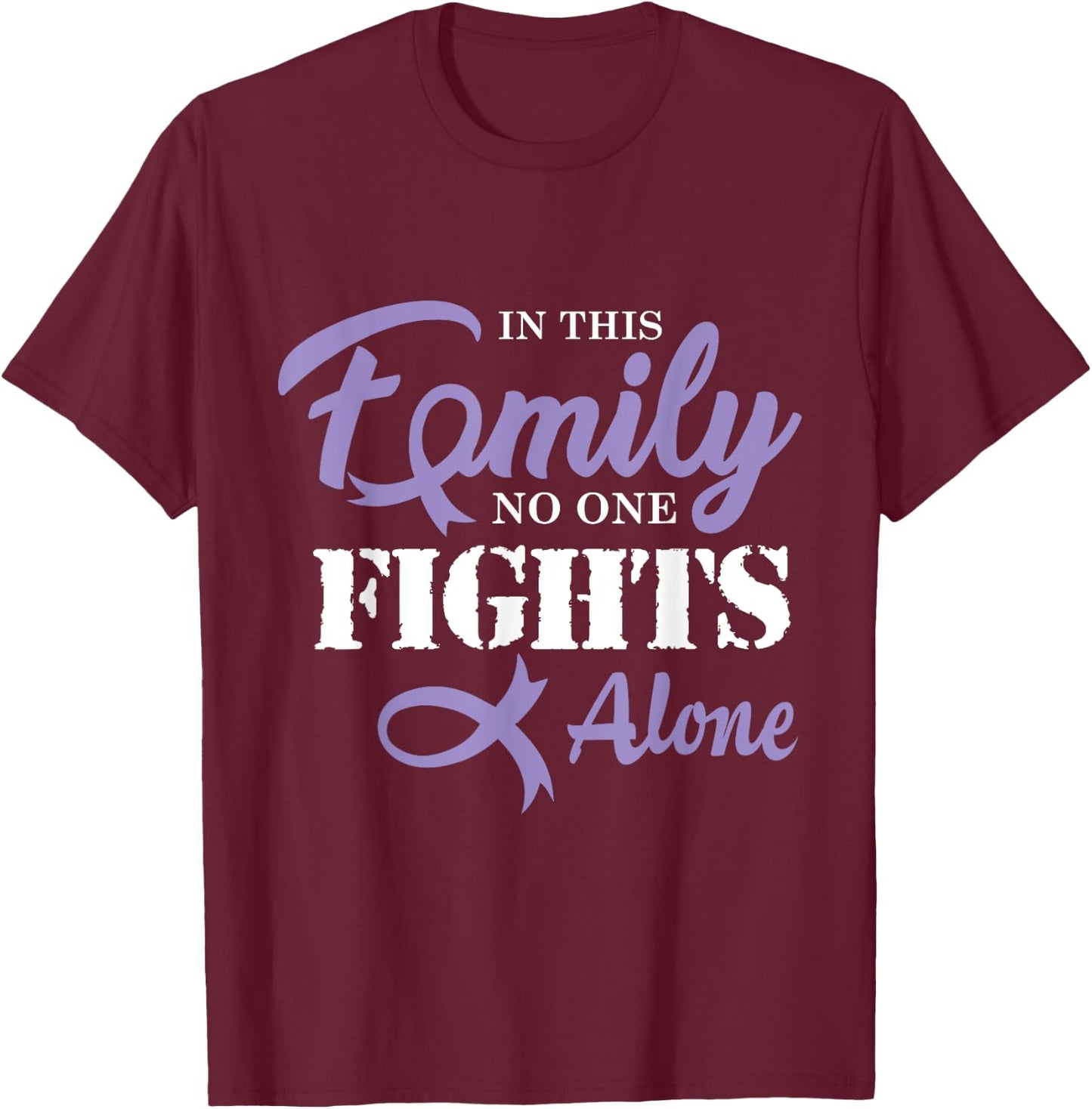 Testicular Cancer Fight Cancer Ribbon T-Shirt - T-Shirt | Maroon