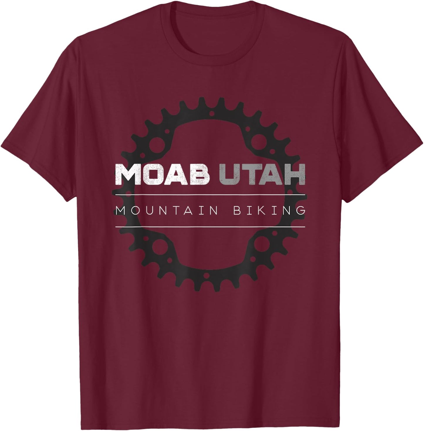 Moab Utah Mountain Biking MTB Shirt - Vintage MTB T Shirt T-Shirt - T-Shirt | Maroon