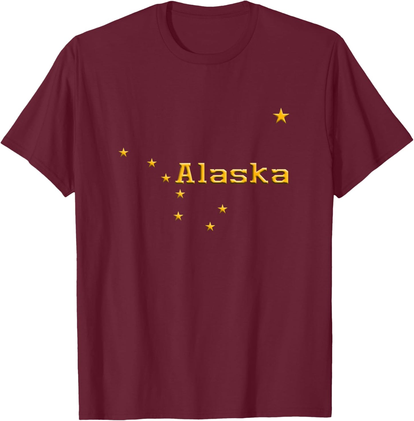 Alaska State Flag Astrology Big Dipper Polaris T-Shirt - T-Shirt | Maroon