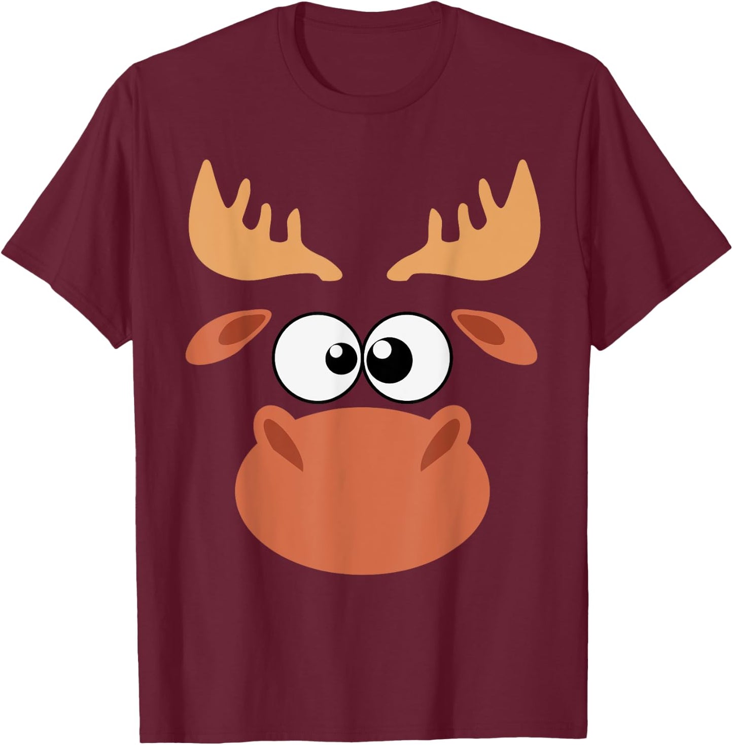 Funny Moose Face Gift kids T-Shirt - T-Shirt | Maroon