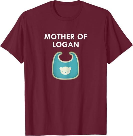 Mother Baby Logan Newborn Boy Individual T Shirt T-Shirt - T-Shirt | Maroon