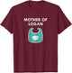 Mother Baby Logan Newborn Boy Individual T Shirt T-Shirt - T-Shirt | Maroon