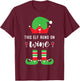 This Elf Runs On Wine Funny Christmas Wine Lover T-Shirt - T-Shirt | Maroon