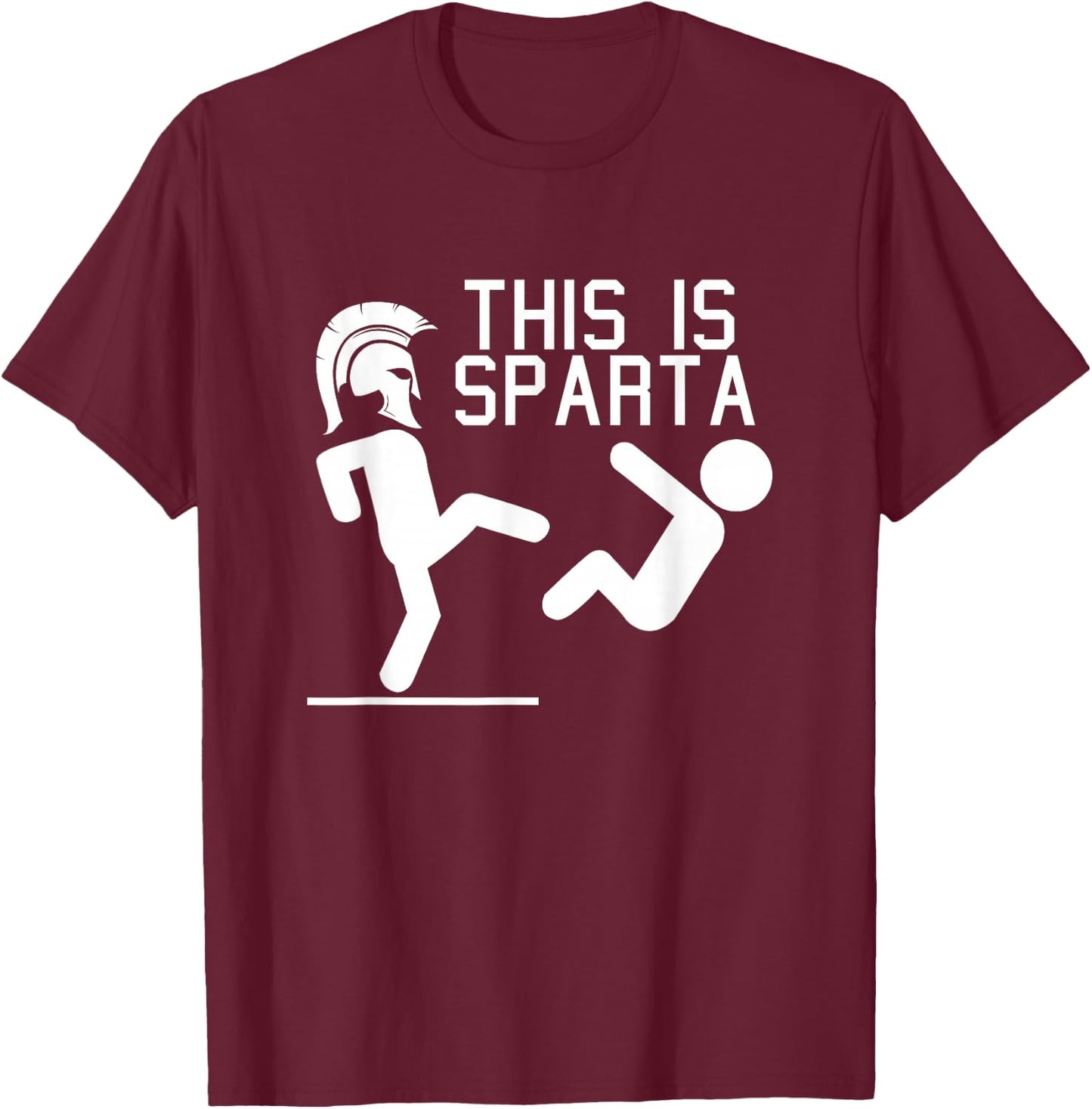 This Is Sparta Funny T-Shirt - T-Shirt | Maroon
