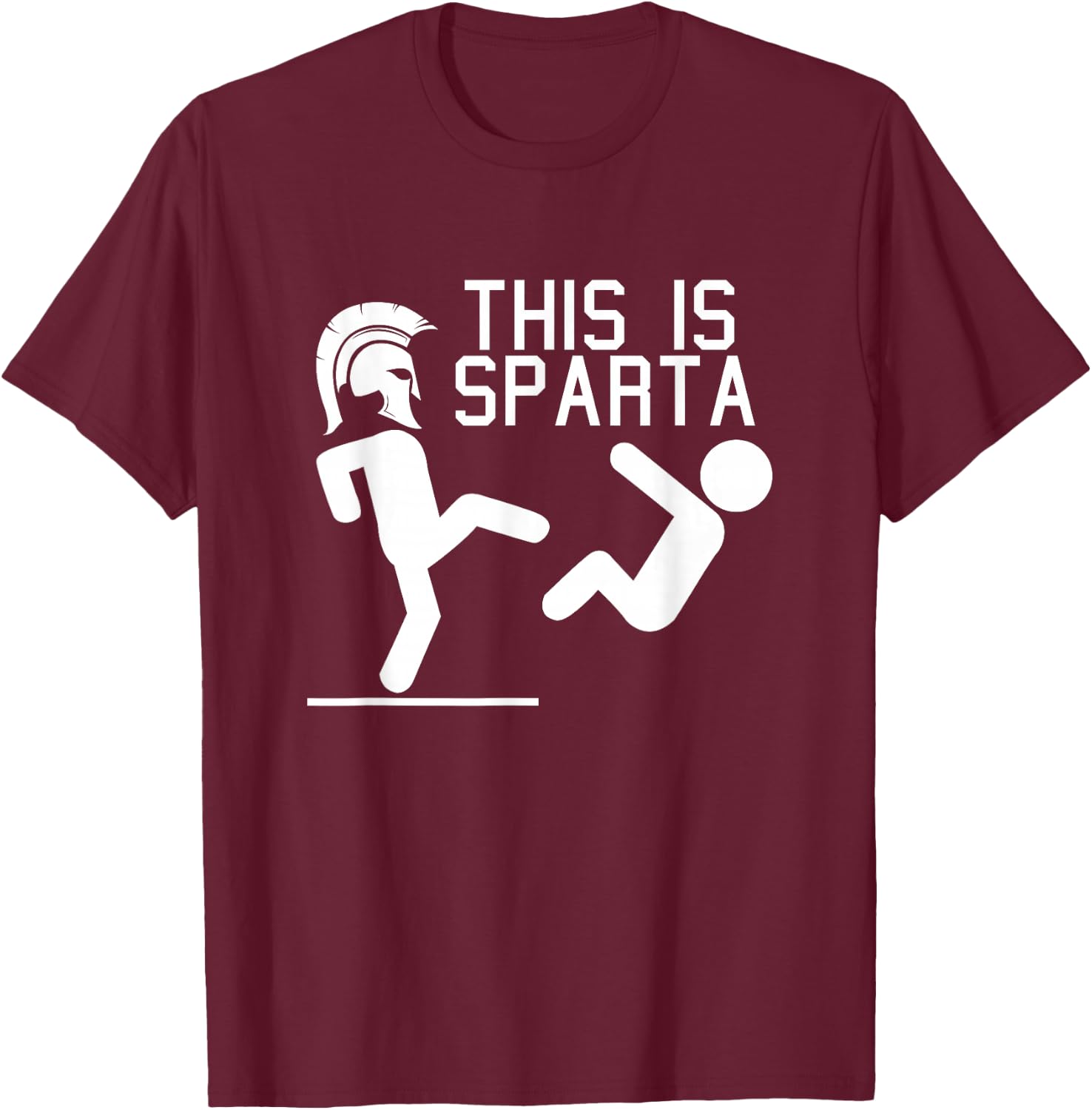 This Is Sparta Funny T-Shirt - T-Shirt | Maroon